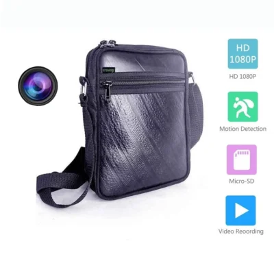 Hidden HD 1080P Motion Detection Spy Camera in Bag Audio Video Recorder with Remote
