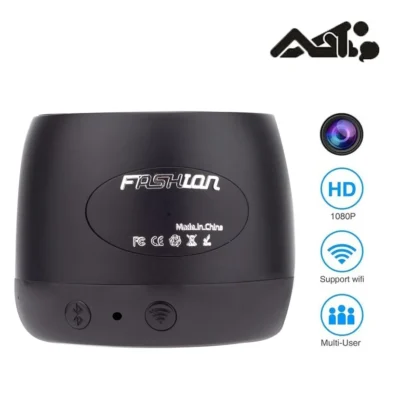 Full HD 1080P WiFi P2P Wireless Spy Camera Bluetooth Speaker – 3 Hours
