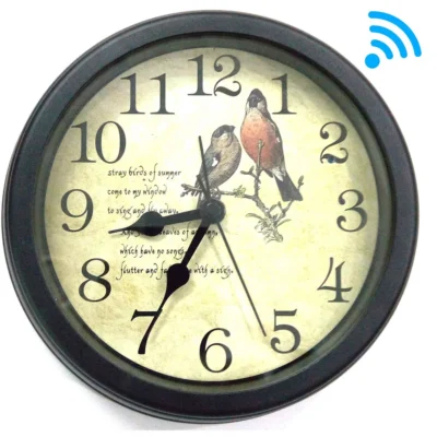 Spy Table Wall Clock Wireless Hidden Camera 1080P with Motion Detection